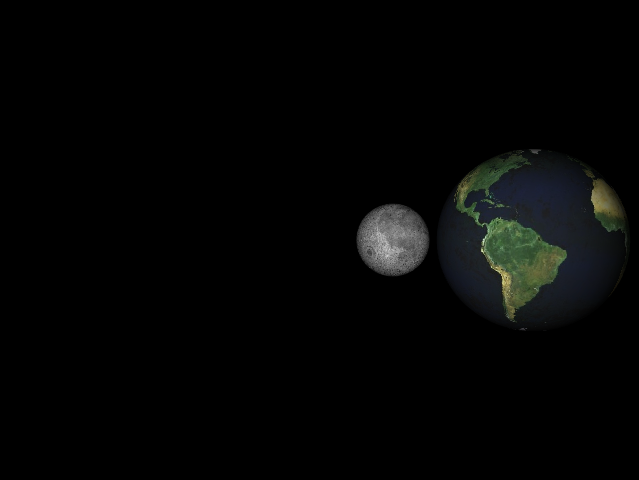 月と地球の共演